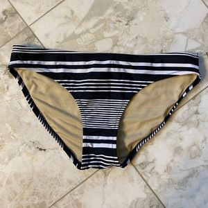 Old Navy black striped bikini bottom small new